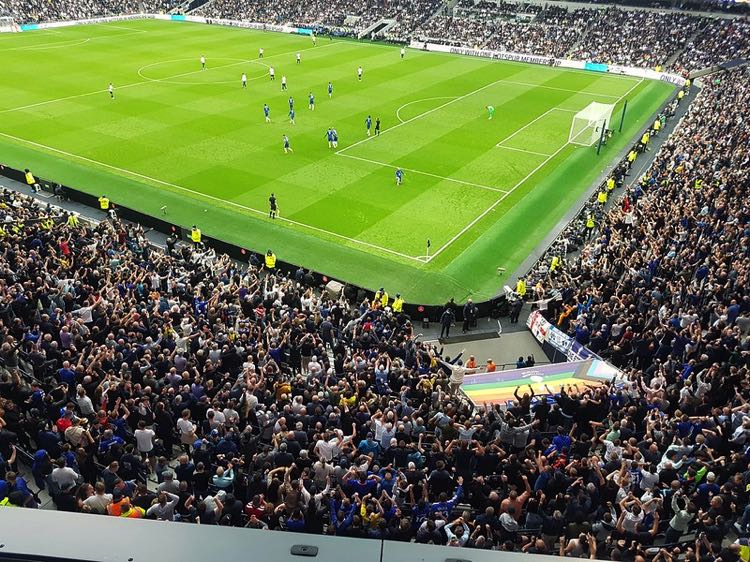 Crowds at Tottenham & Chelsea game